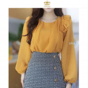 [ Mã FADIRECT20 giảm 20K đơn 150K] Áo Babydoll Tiểu Thư Sơ Mi Voan Tuyết CHUU A5480
